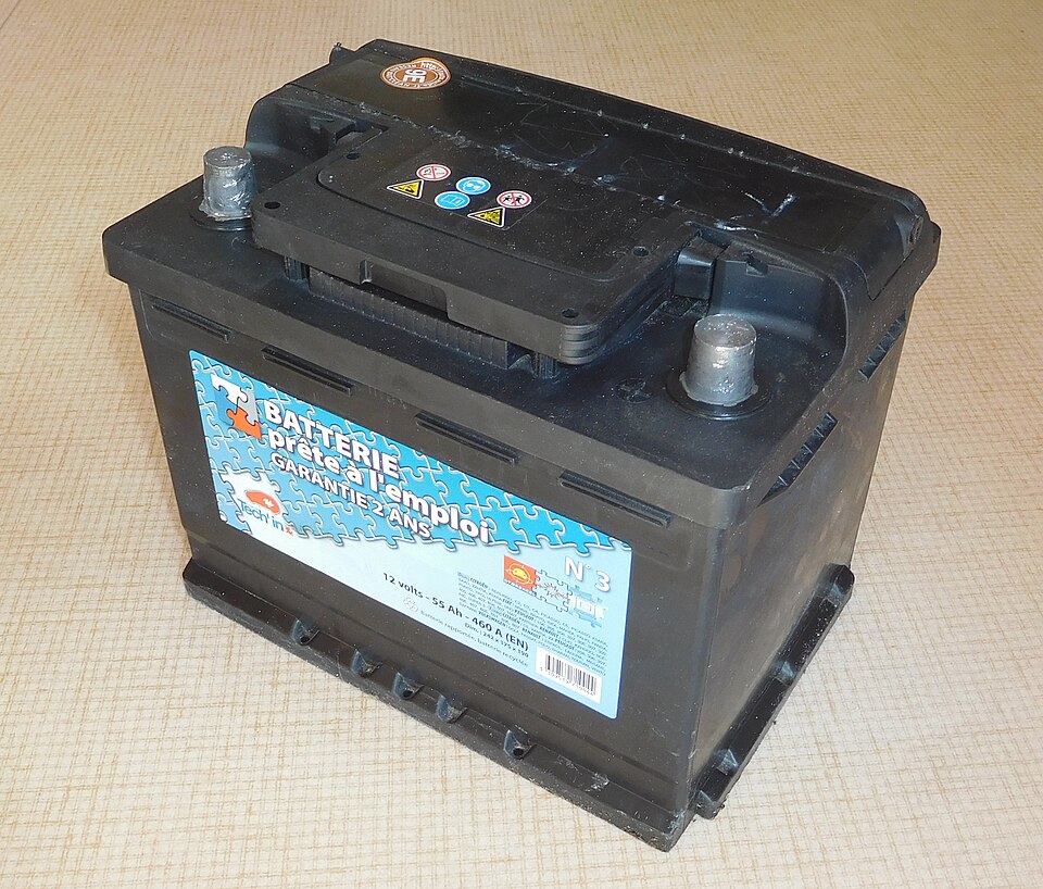 Lead-acid automotive battery, 55 Ah